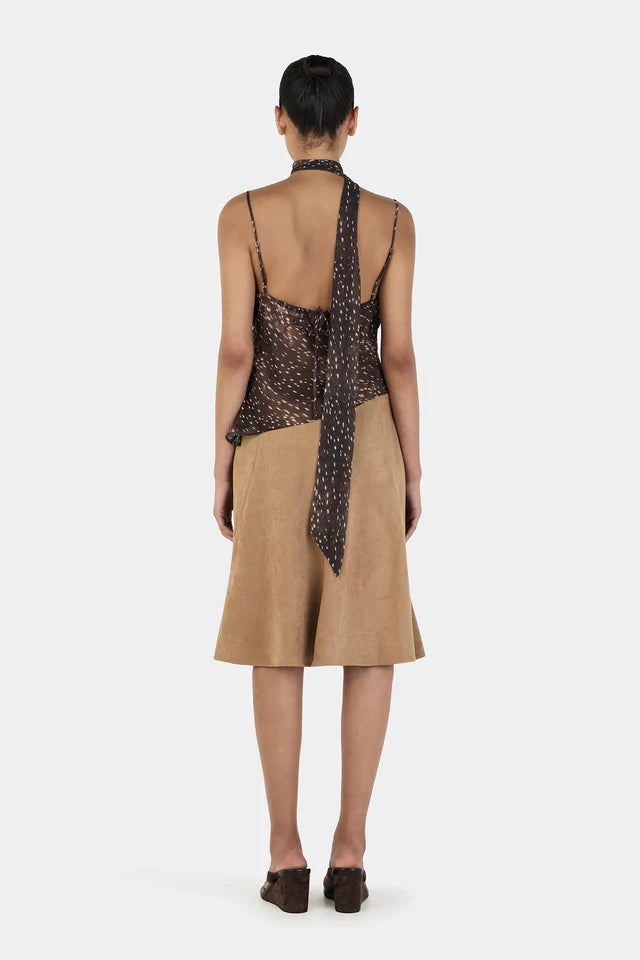 Cassia Scarf Top - Bambi Print