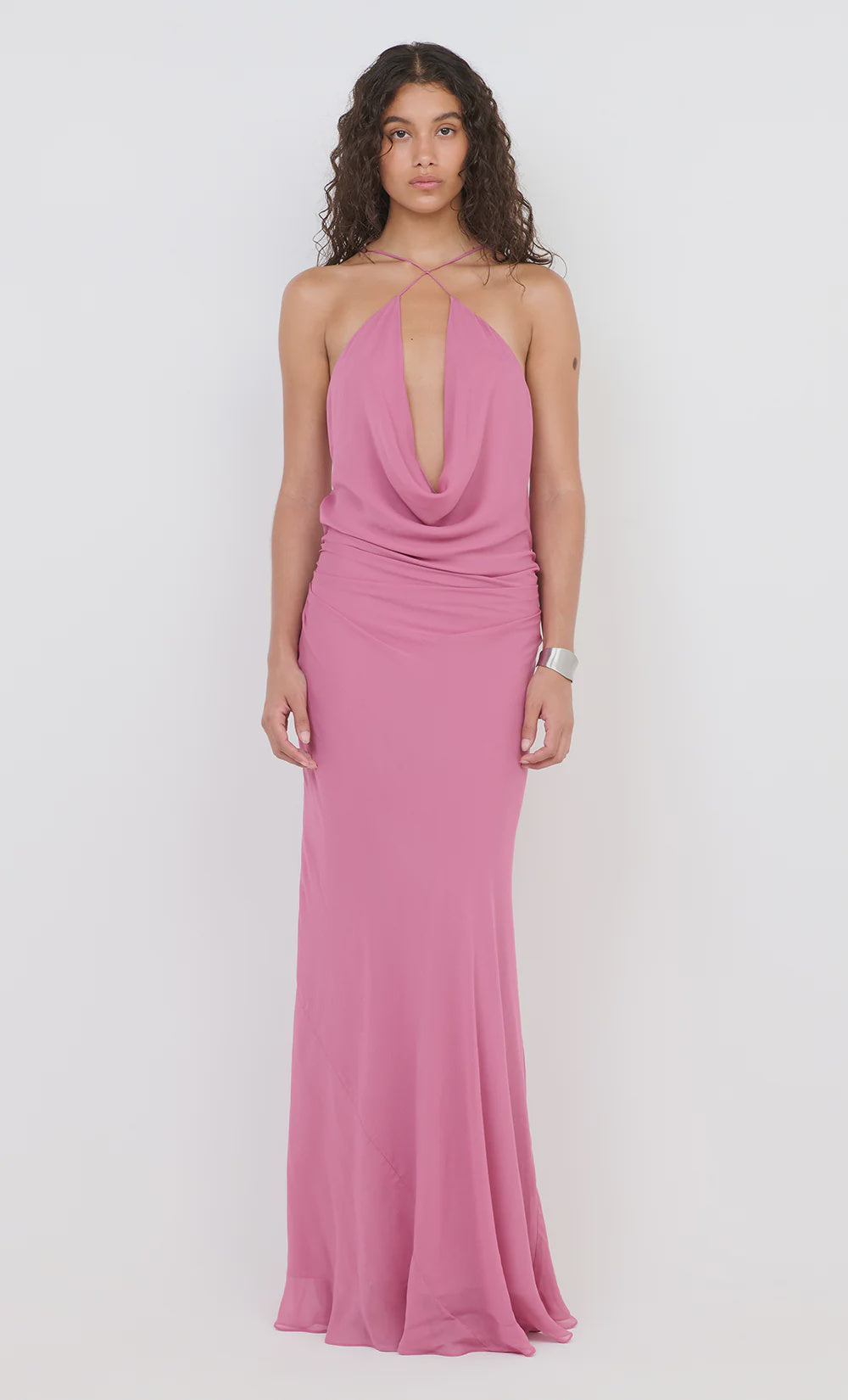 Celia Keyhole Maxi Dress Orchid Pink