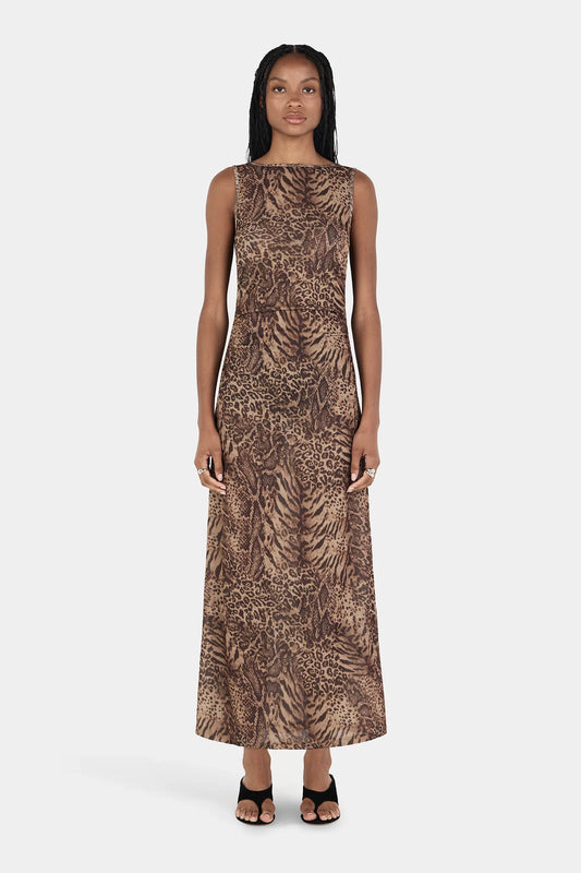 Zali Midi Dress - Sirocco Animal