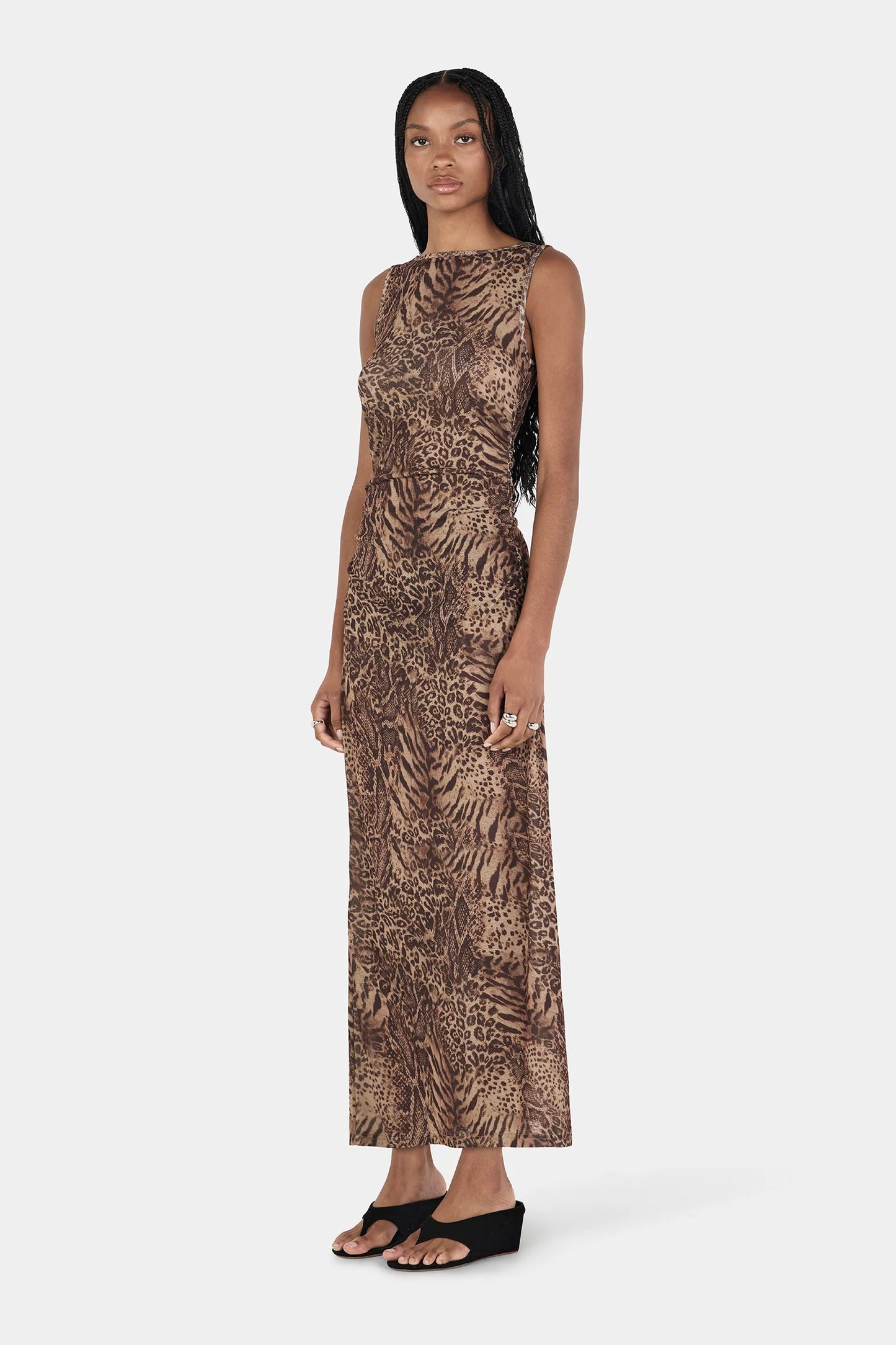 Zali Midi Dress - Sirocco Animal