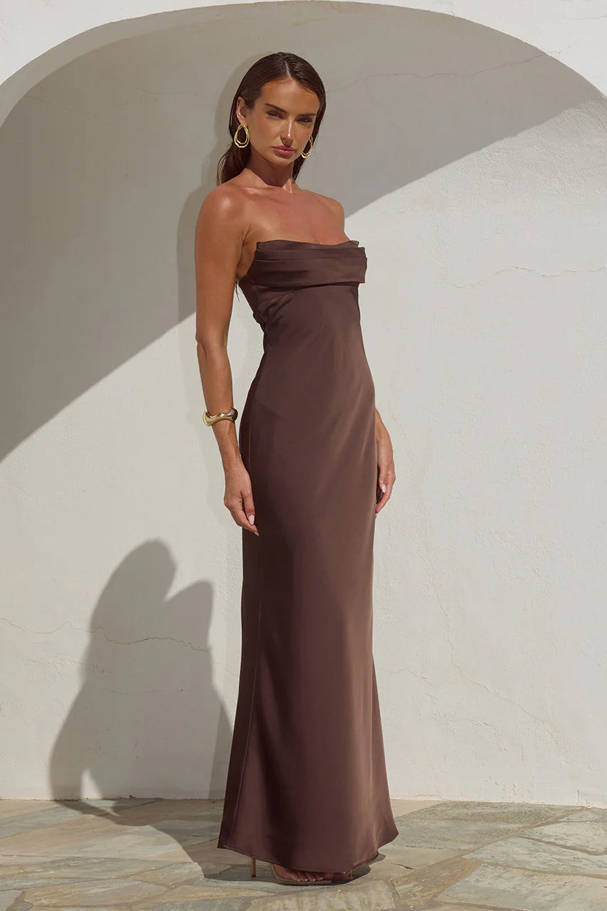 Madeleine Maxi Dress - Bitter Chocolate