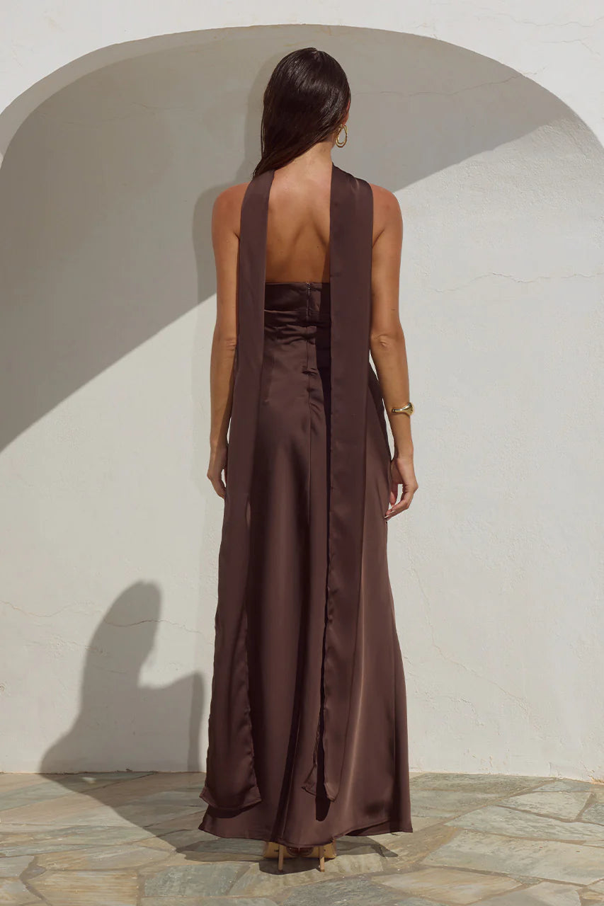 Madeleine Maxi Dress - Bitter Chocolate