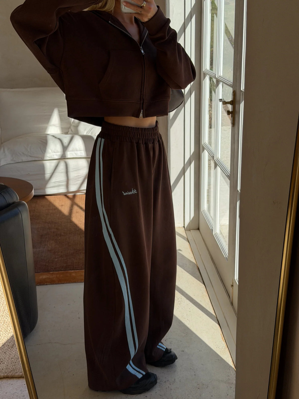 SŚAINT BARREL PANT - BROWN & BLUE