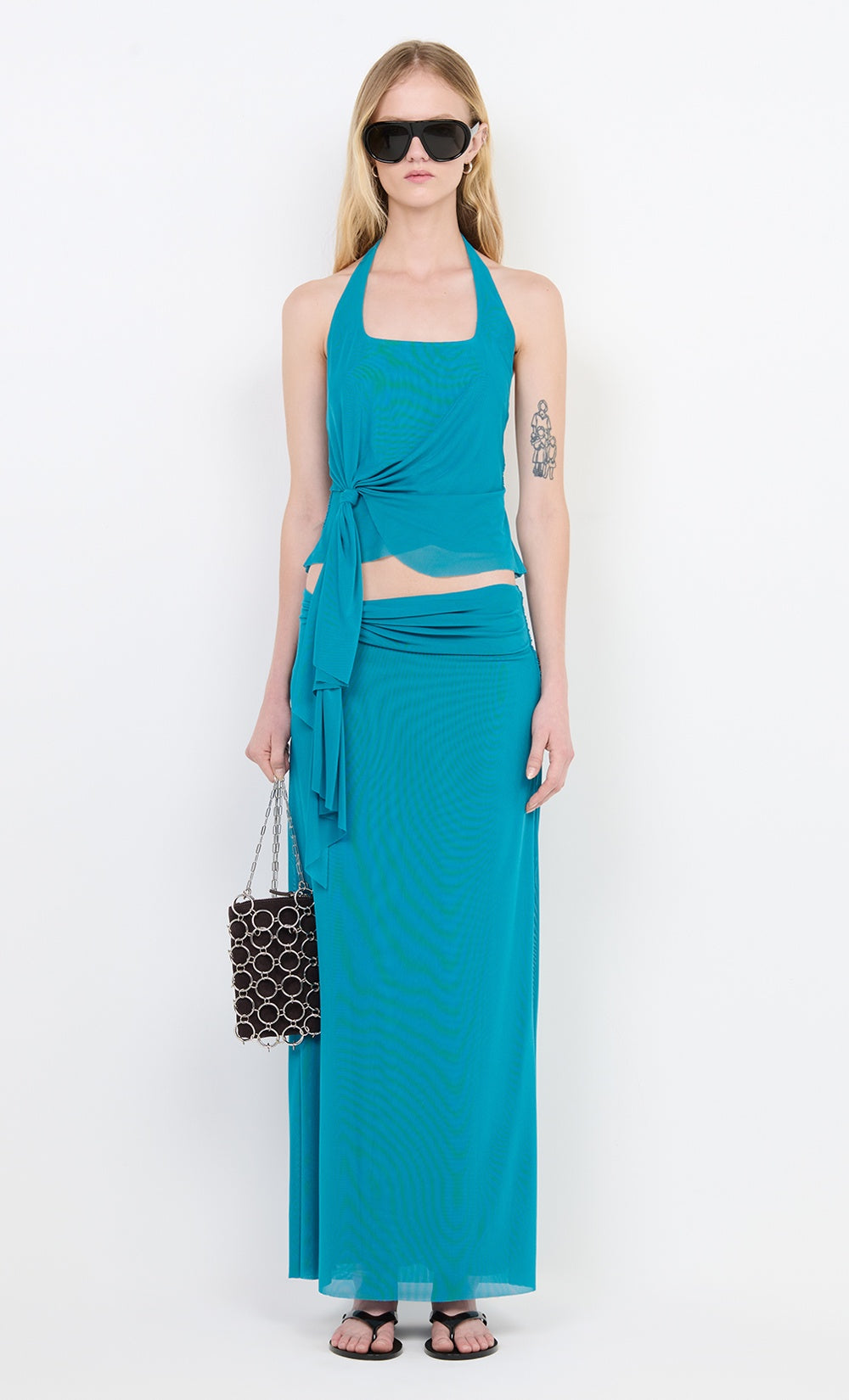 OLYSSIA KNOT HALTER TOP