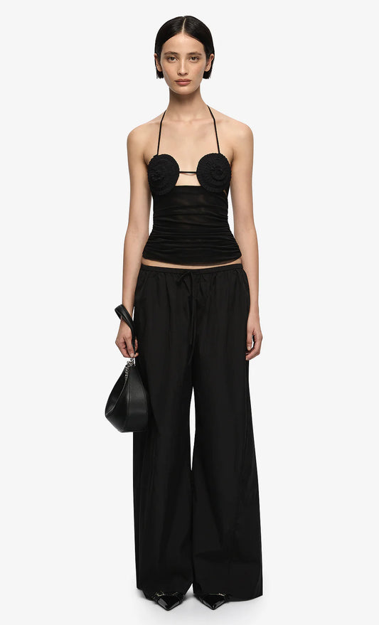 Delila Spiral Top in Black.