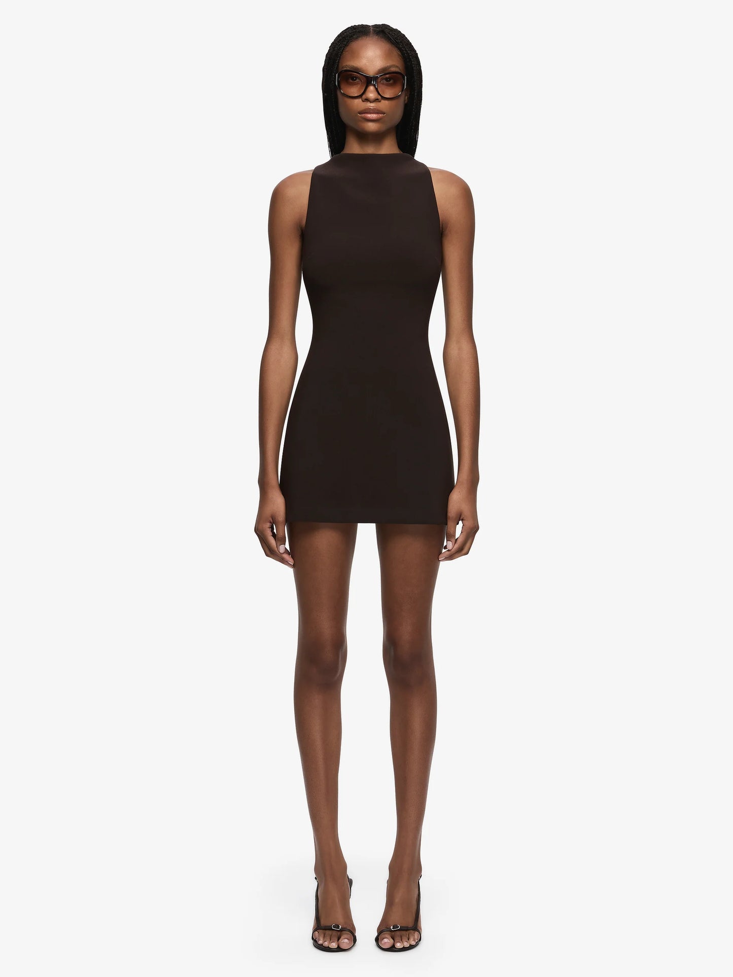 Gemma Racer Mini Dress - Expresso