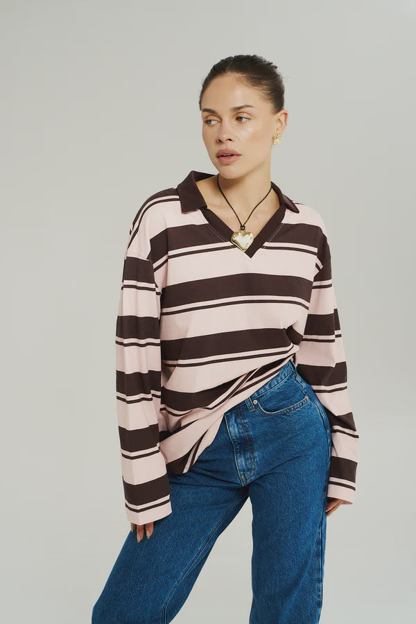 LS Polo -Choc Rose