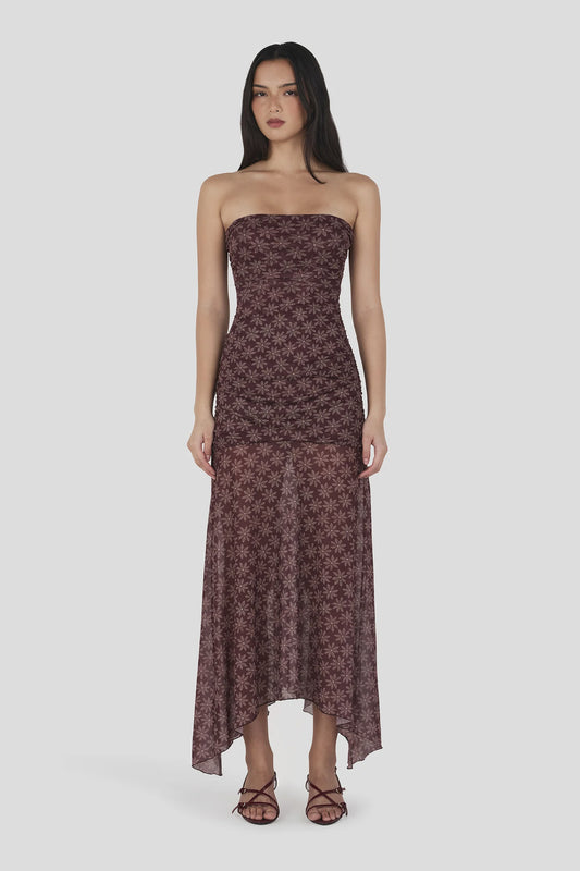 Zella Midi Dress Daisy Dot Cherry
