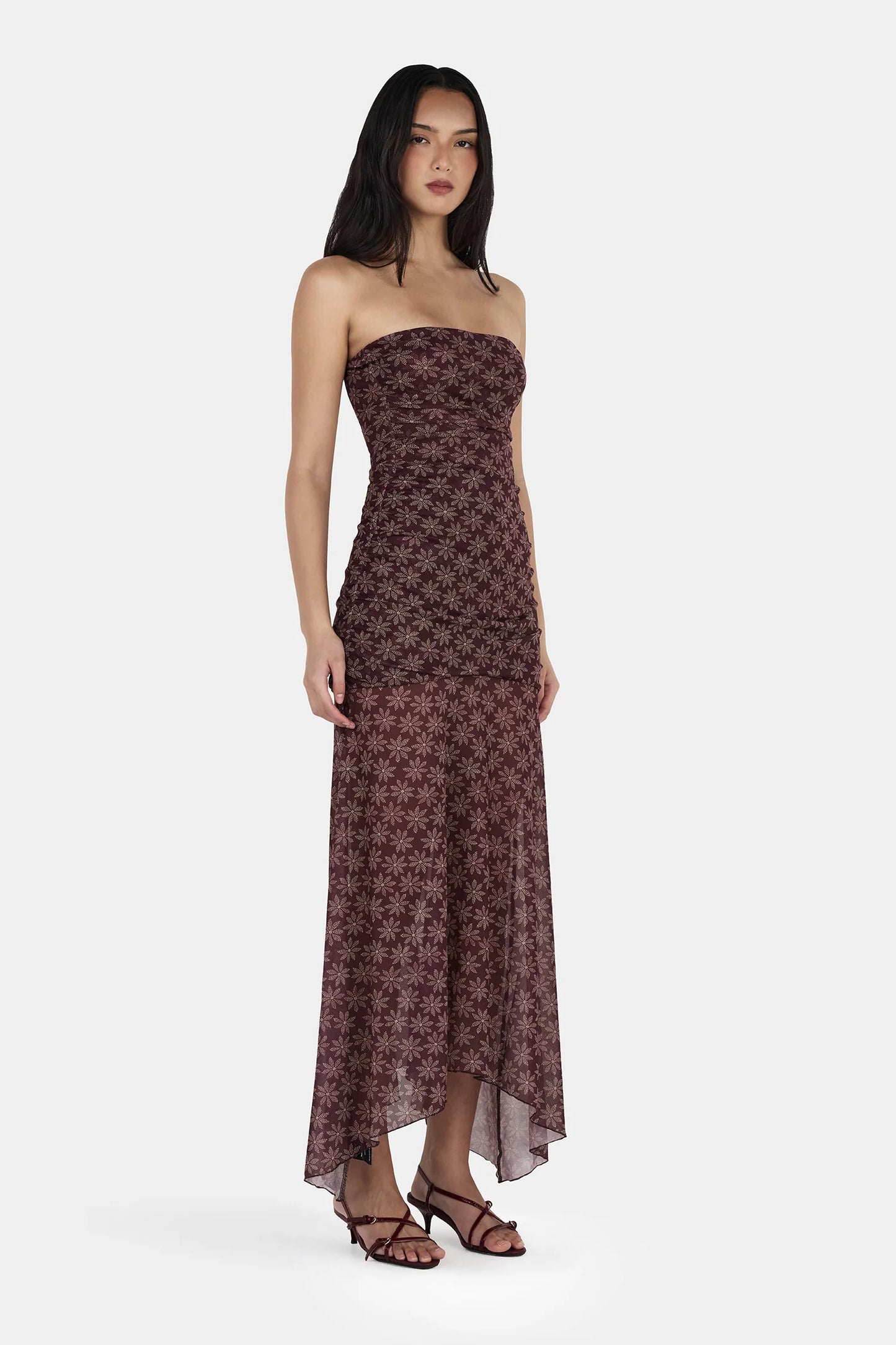 Zella Midi Dress Daisy Dot Cherry