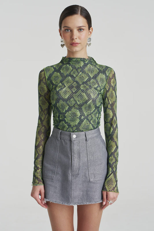 MESH LS ROUCHED SKIVVY